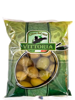 Оливки зелені з кісточкою, Vittoria Olive, 250г
