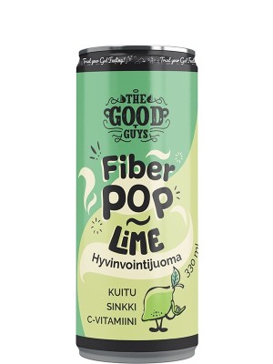 Напій газований Файбер Поп, Лайм / Fiber Pop, Lime, The Good Guys, з/б, 0.33л