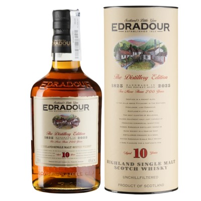Віскі односолодовий Edradour 10 Y.O. (в тубусі) 0,7 л