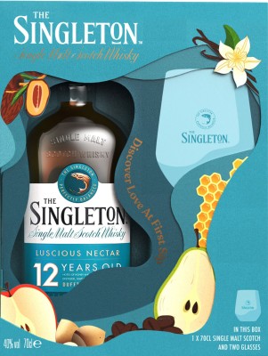 Віскі The Singleton of Dufftown 12 років 0.7 л 40% у подарунковій упаковці + 2 склянки