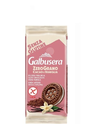 Печиво з какао та ванільним кремом без глютену, Galbusera, 40г